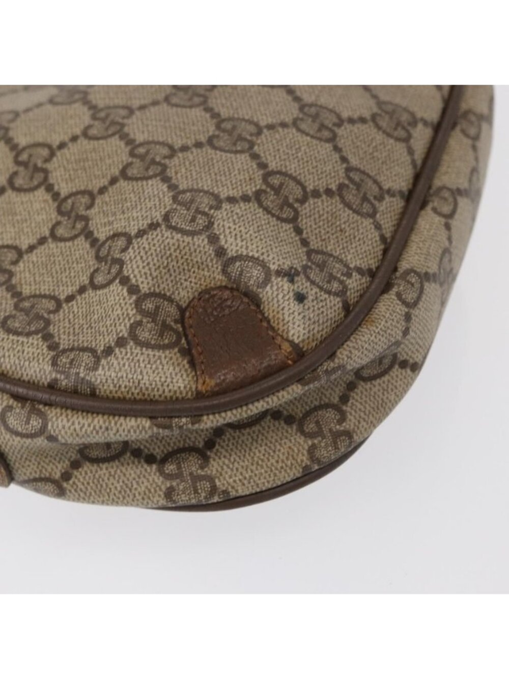 Authentic GUCCI GG Supreme Web Sherry Line Bag PVC Beige Gold 89 02 066 - Picture 7 of 16